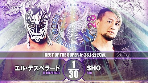 【BEST OF THE SUPER Jr.28 公式戦】エル・デスペラード vs SHO【11.13 後楽園】