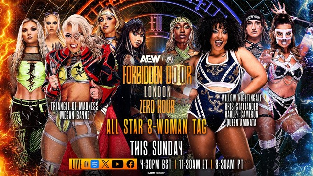 【8人タッグマッチ】ウィロー・ナイチンゲール＆クリス・スタットランダー＆クイーンアミナタ＆ハーレイ・キャメロン vs テクラ＆ジュリア・ハート＆スカイ・ブルー＆メーガン・ベーン【8.24 Forbidden door4】