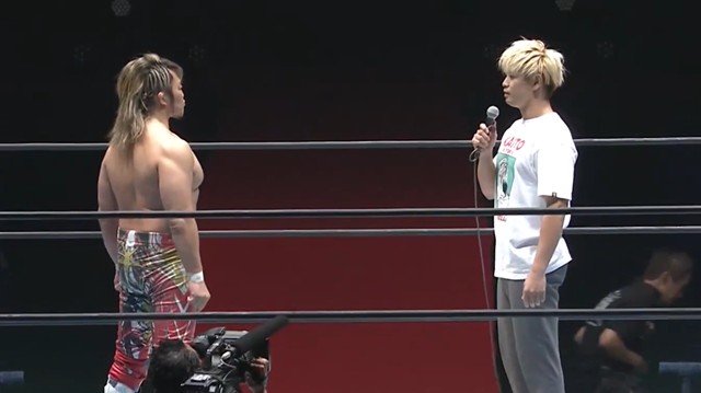 第2試合終了後に清宮海斗が登場「NOAHのリングで棚橋弘至を戴冠させてください！」【9.28 神戸ワールド】