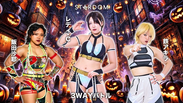 【3WAYバトル】飯田沙耶 vs レディ・C vs 鉄アキラ【10.27 後楽園】