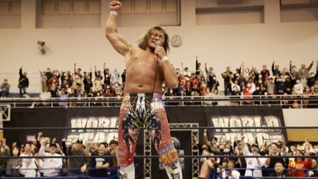 棚橋弘至がラスト東北マッチを勝利！ エアギターからの愛してま～す！で多幸感マシマシ締め【11.30 秋田】